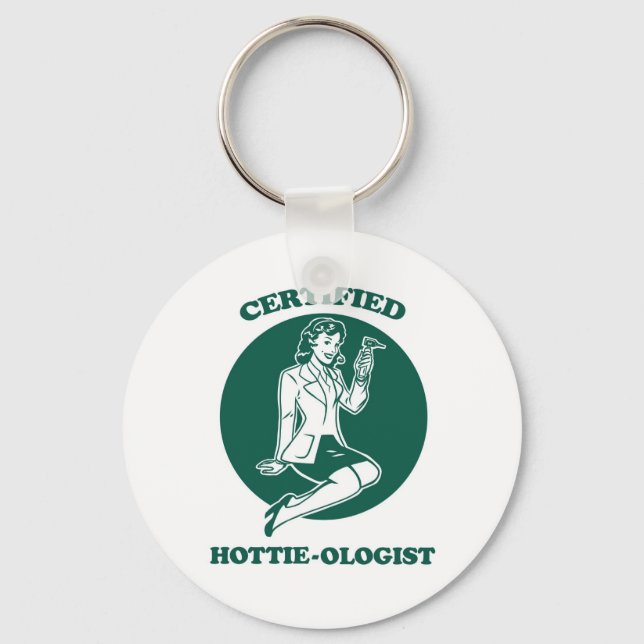 Chaveiro Hottie-ologista certificado (Frente)