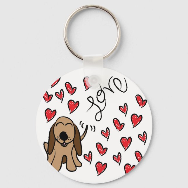 Chaveiro Hound Dog Love (Frente)