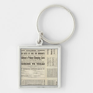 Chaveiro Houston and Texas Central Rail através do Texas