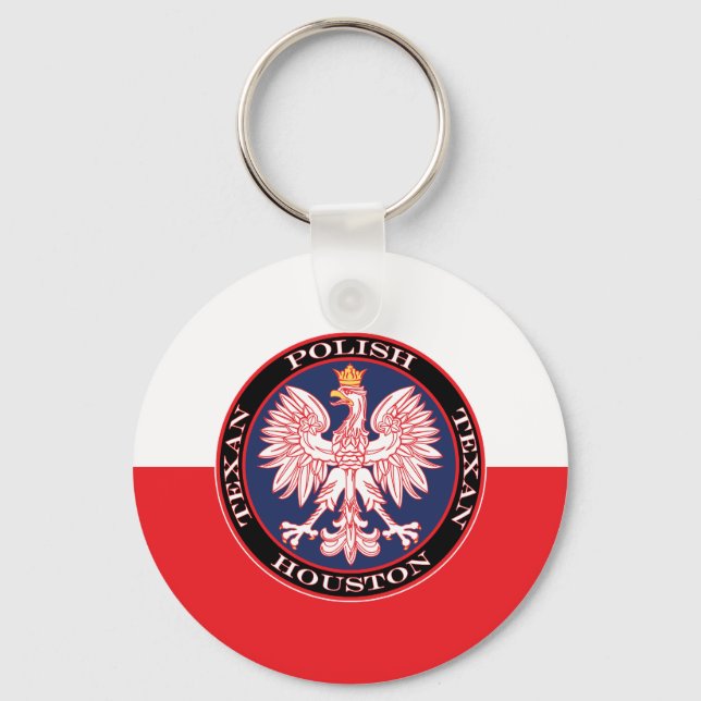 Chaveiro Houston Round Polonês Texan (Frente)