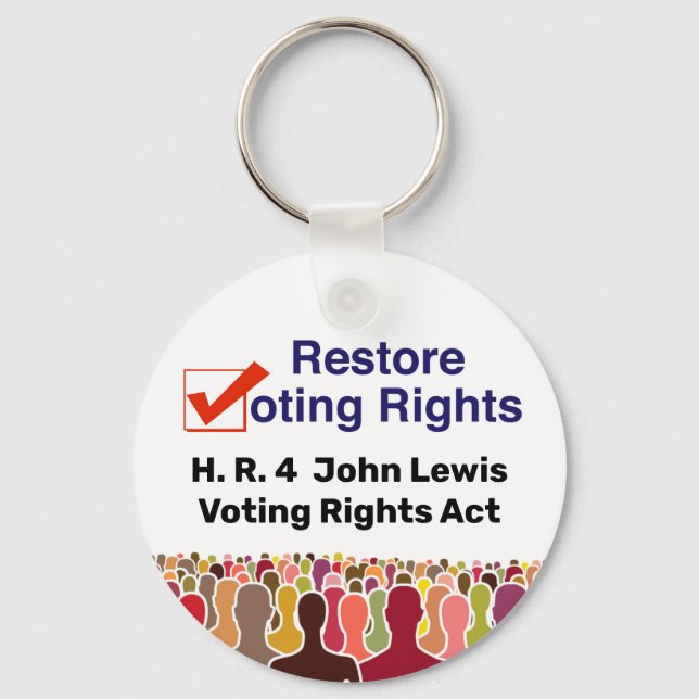 Chaveiro HR4 Lei de Direitos de Voto John Lewis (Frente)