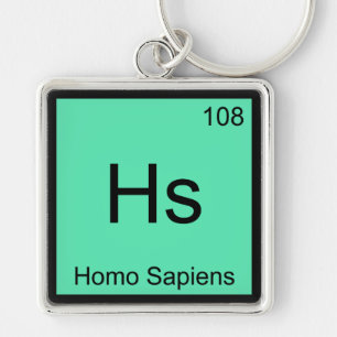 Chaveiro Hs - Homo Sapiens - Símbolo de Elemento Químico 