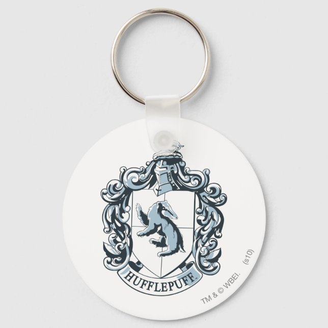 Chaveiro Hufflepuff Crest Blue (Frente)