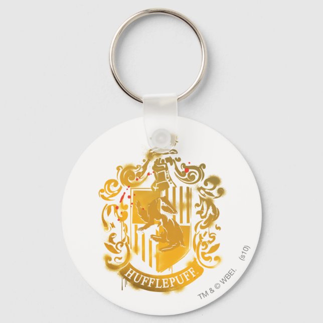 Chaveiro Hufflepuff Crest - Splattered (Frente)