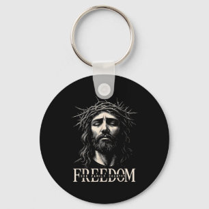 Chaveiro Hugvyn Liberdade Jesus Cristão Rosto Coroa Deus Fa