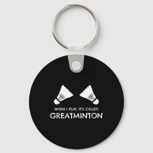 Chaveiro Humor de Badminton Petiscos Passarinhos Esportes