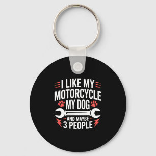 Chaveiro Humor de Proprietário de Cachorro de Motocicleta