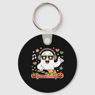 Chaveiro Humor Halloween Ghost Dj Com Custo De Música Turná