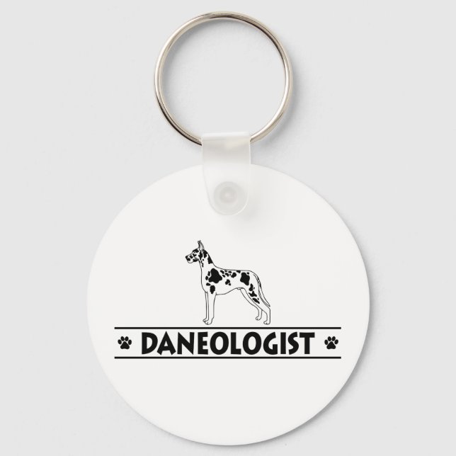 Chaveiro Humorous Harleqhin Great Dane (Frente)