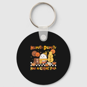 Chaveiro Humpty Dumpty Teve Uma Grande Queda Outono Abóbora