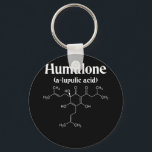 Chaveiro Humulone Molecule Geeky Beer Breer Science<br><div class="desc">Humulone Molecule Geeky Beer Brewing T-shirt científica</div>