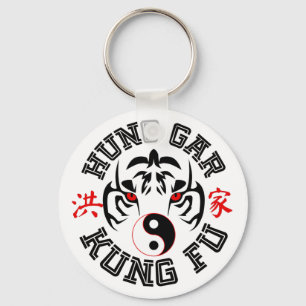 Chaveiro Hung Gar Kung Fu Tiger com Símbolo Yin Yang