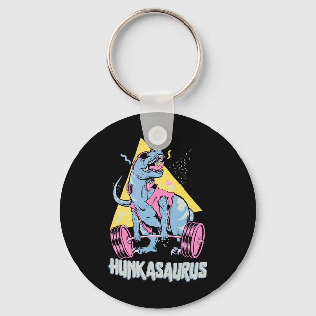 Chaveiro Hunkasaurus T Rex Dinossauro Engraçado Ginásio e T (Frente)