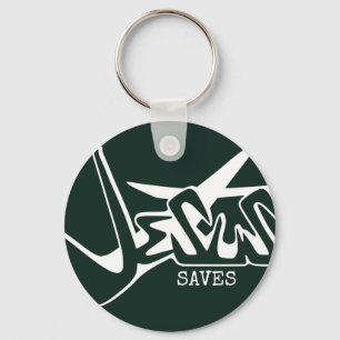 Chaveiro Hunter Green Grafite Jesus salva