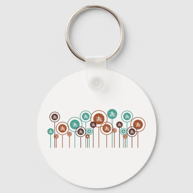 Chaveiro Hurdling Daisies (Frente)