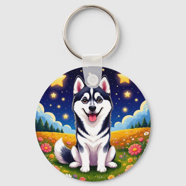 Chaveiro Husky Siberiano Jovial (Frente)