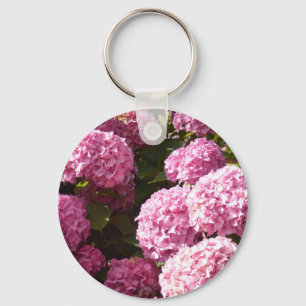 Chaveiro Hydrangea cor-de-rosa