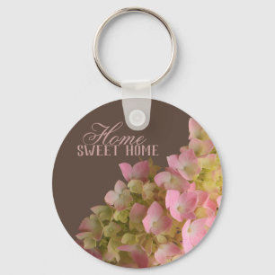 Chaveiro Hydrangea Floral brilhante no Derby Brown Metal