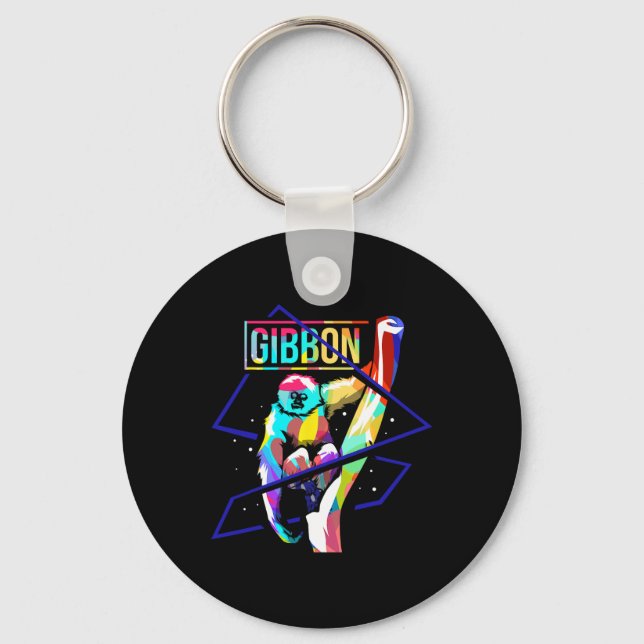 Chaveiro Hylobatos Incríveis Menores Ape Gibbons Mo (Frente)