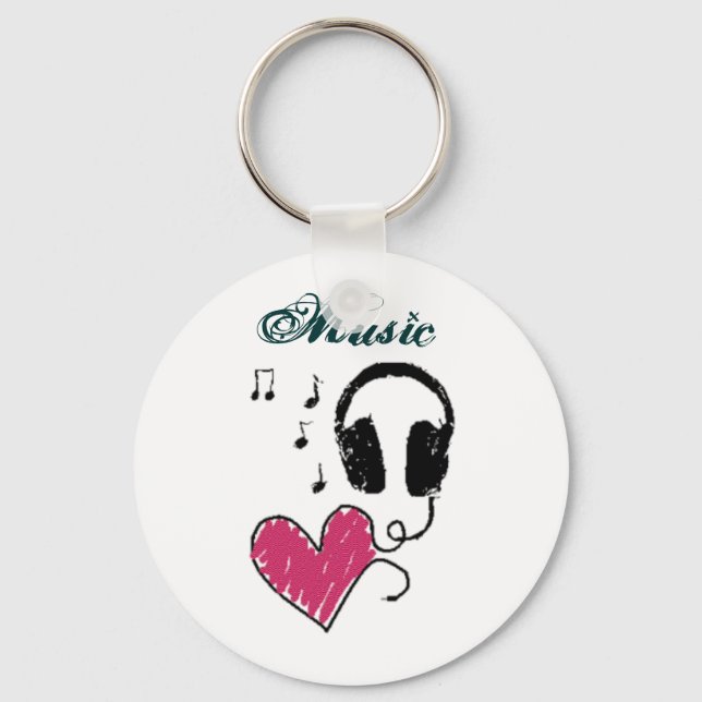Chaveiro i <3 música (Frente)