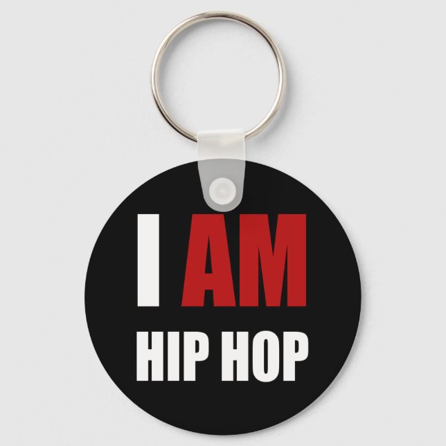 CHAVEIRO "I AM HIP HOP" - LETRA VERMELHA (Frente)
