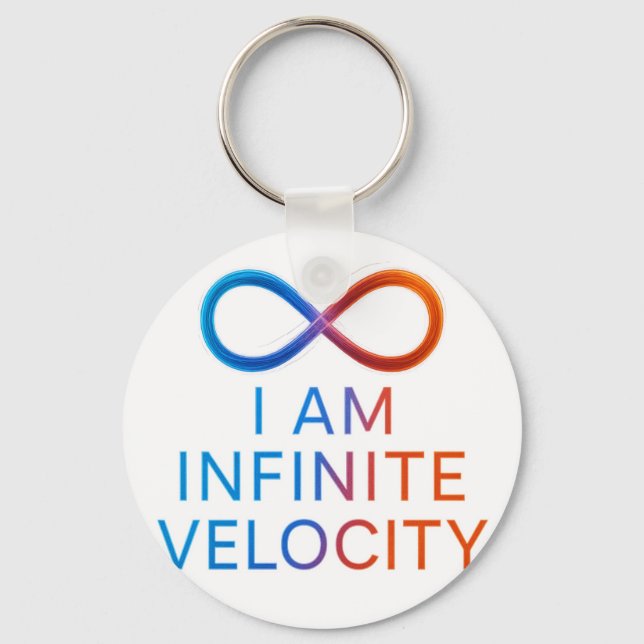 Chaveiro I AM Infinite Velocity – Quantum Energy Design (Frente)