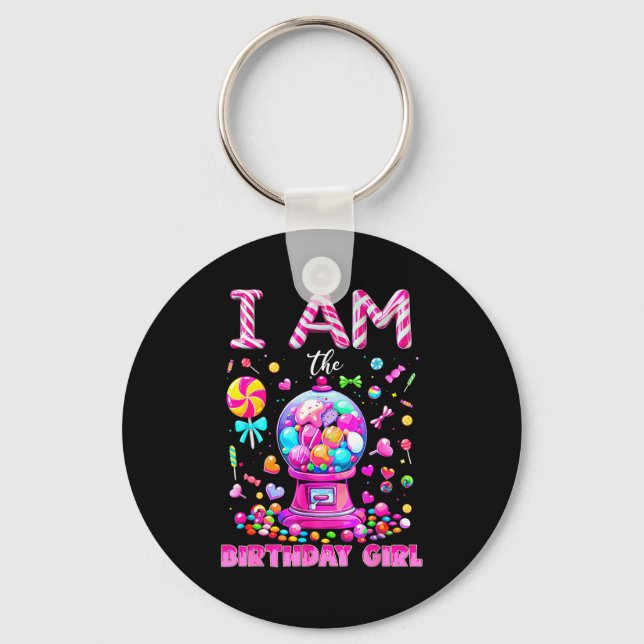 Chaveiro I Am The Birthday Girl Sweet Candy Birthday Girl F (Frente)