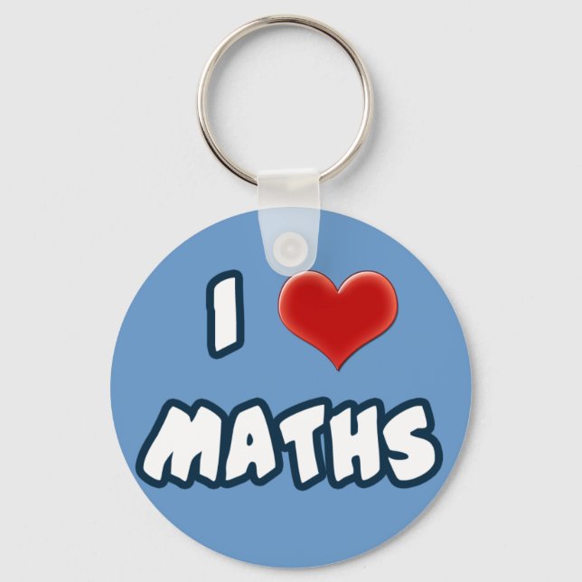 Chaveiro I AMO MATEMÁTICA (Frente)