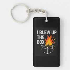 Chaveiro I blew up the box key chain