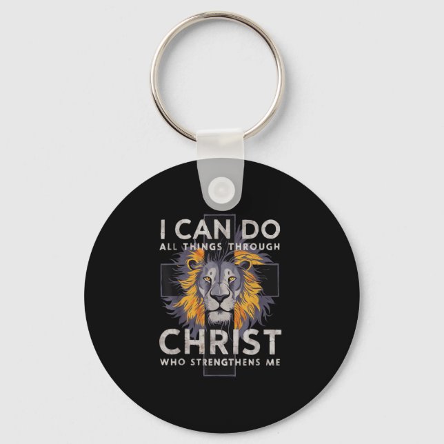 Chaveiro I Can Do All Things Through Christ  (Frente)