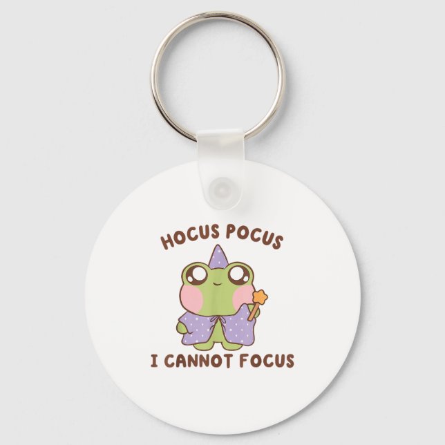 Chaveiro I Cannot Focus Funny Adhd Sitive Frog  (Frente)