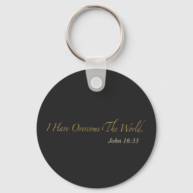 Chaveiro I Have Overcome the World John 16:33 (Frente)