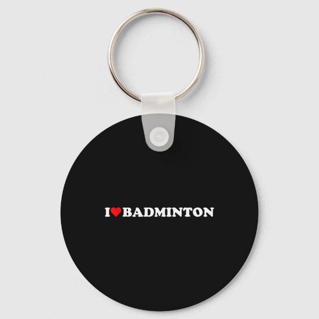 Chaveiro I Hearminton I Love Badminton Hobby Theme Lov (Frente)