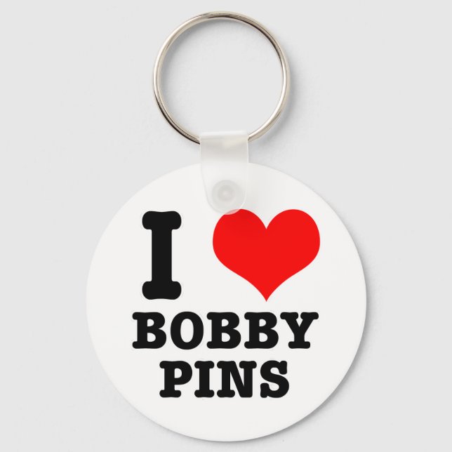 CHAVEIRO I HEART (AMOR) BOBBY PINS (Frente)