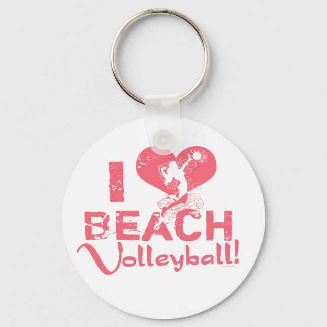 Chaveiro I Heart Beach Voleibol (Frente)