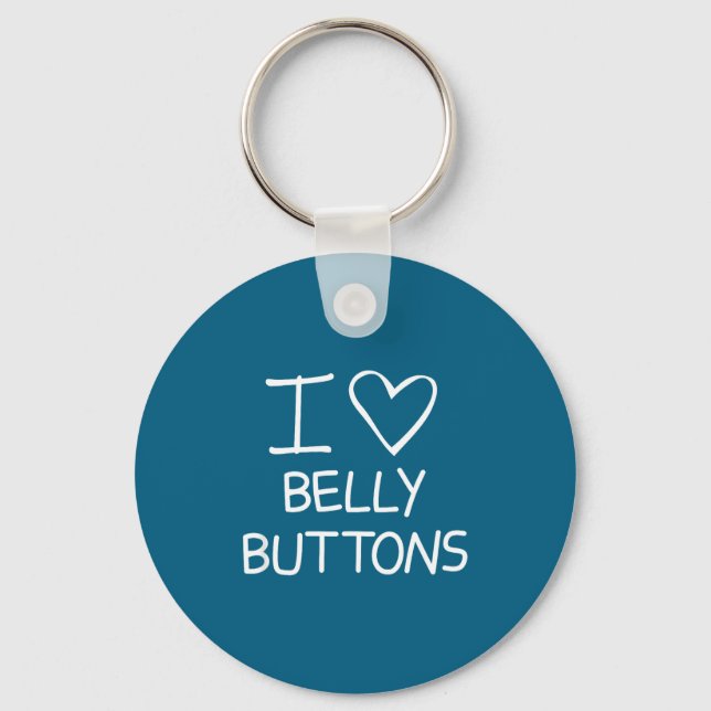 Chaveiro I Heart Belly Buttons, Funny, Jokes, Sarcastic Say (Frente)
