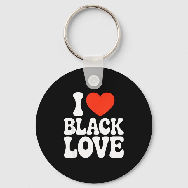 Chaveiro I Heart Black Love Couple Matching Couples African (Frente)