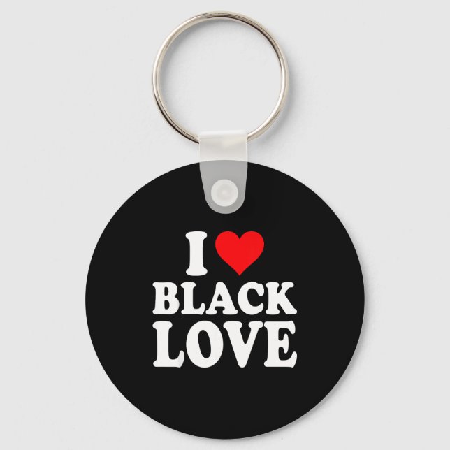 Chaveiro I Heart Black Love Cute Matching Couples African A (Frente)