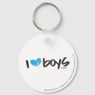 Chaveiro I Heart Boys Aqua