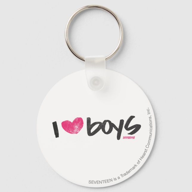 Chaveiro I Heart Boys Magenta (Frente)