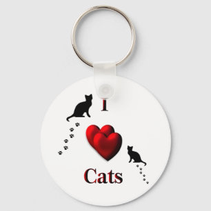 Chaveiro I Heart Cats