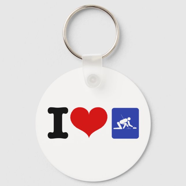 Chaveiro I Heart Curling (Frente)