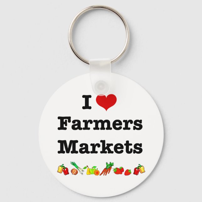Chaveiro I Heart Farmers Markets (Frente)