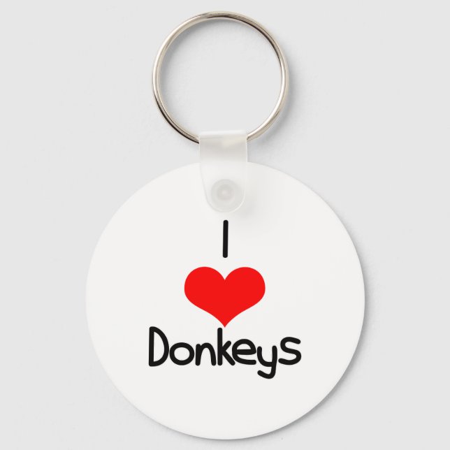 Chaveiro I Heart (Love) Donkeys (Frente)