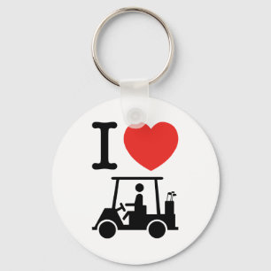 Chaveiro I Heart (Love) Golf Cart