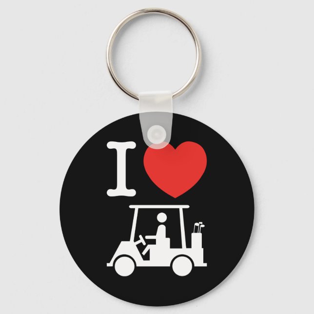 Chaveiro I Heart (Love) Golf Cart (Frente)
