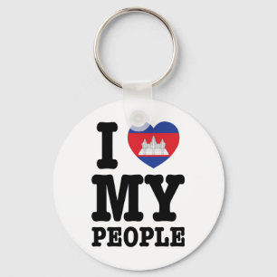 Chaveiro I Heart (Love) My Khmer Pessoas