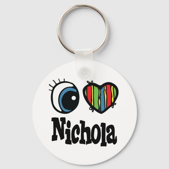 Chaveiro I Heart (Love) Nichola (Frente)