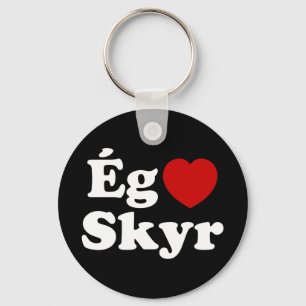 Chaveiro I Heart (Love) Skyr [Ég Elska Skyr] Islandês