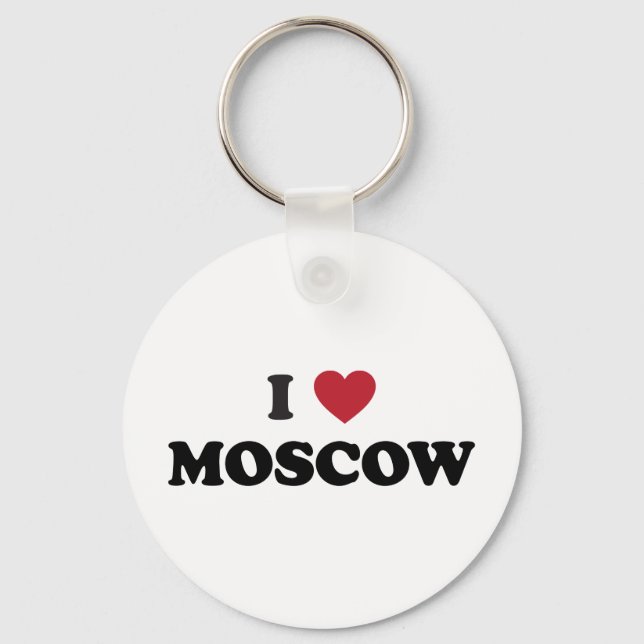 Chaveiro I Heart Moscou Rússia (Frente)